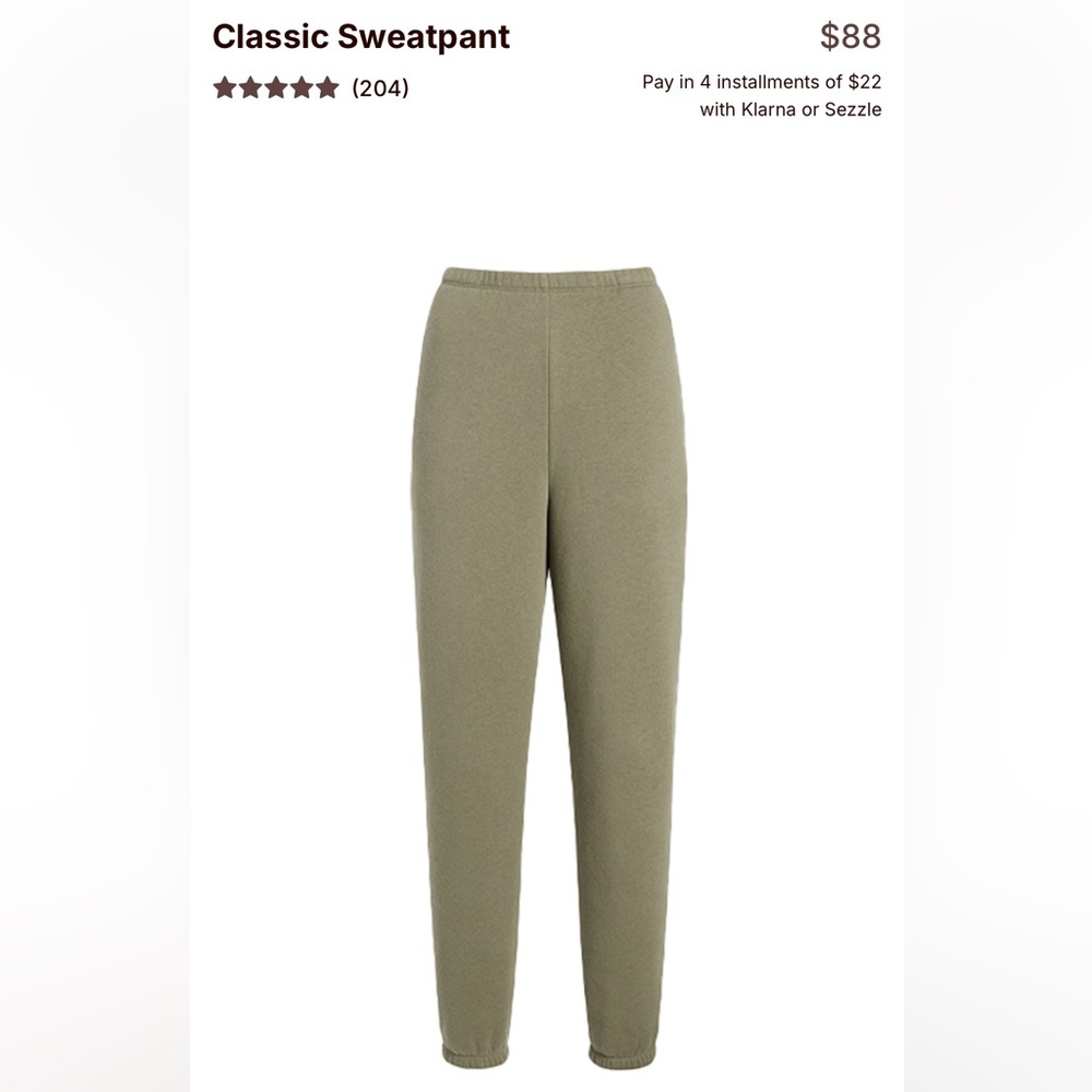 Nuuds Olive Green Jogger Sweatpants. Size Medium